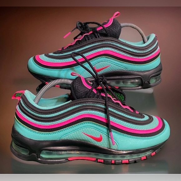 ⬛️ US 8.5-Nike Air Max ‘97 ‘Hyper Turquoise’ Men’s LTR Sneaks CU4877300 ~W 10 - Picture 14 of 16